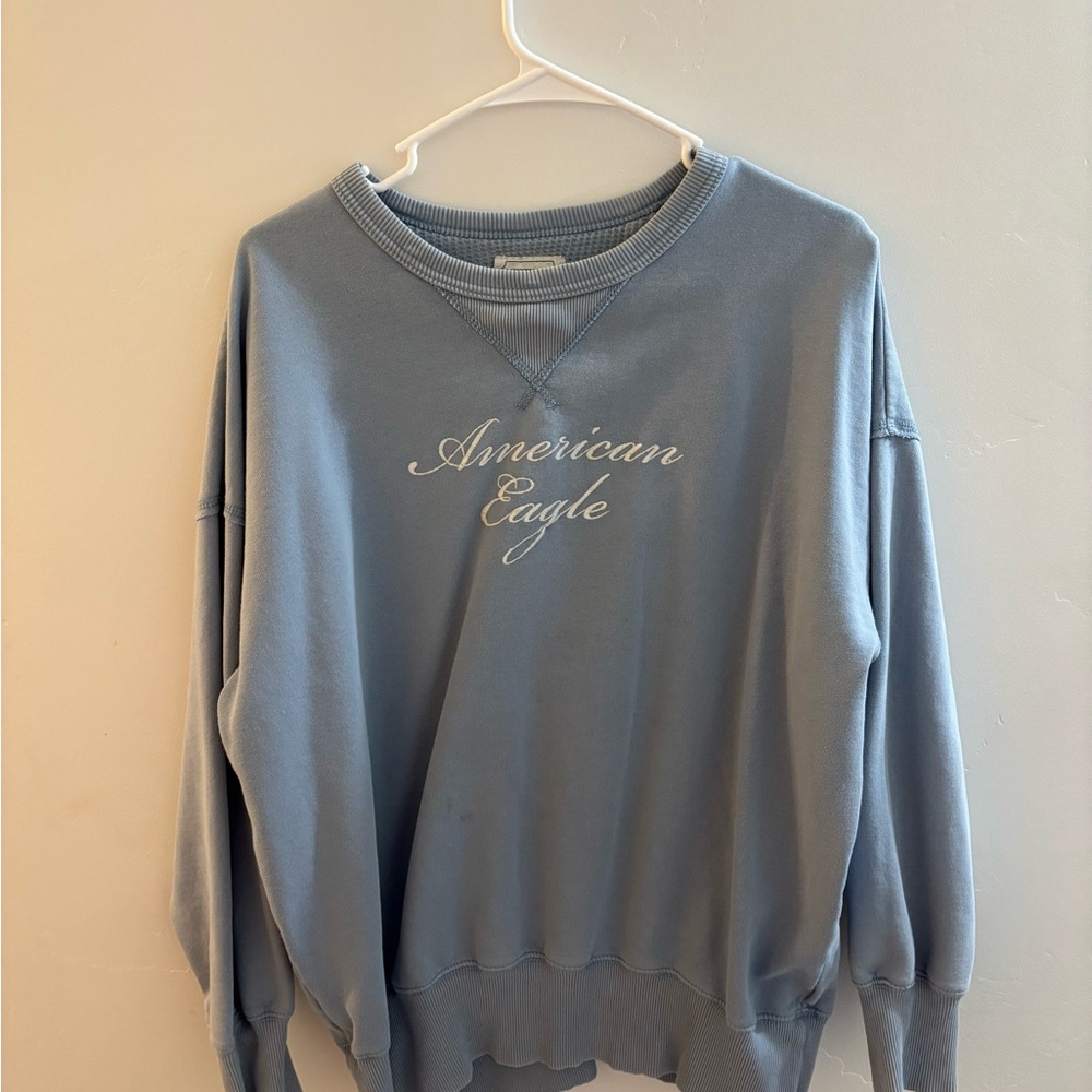American Eagle Outfitters Blue Crewneck Sweater